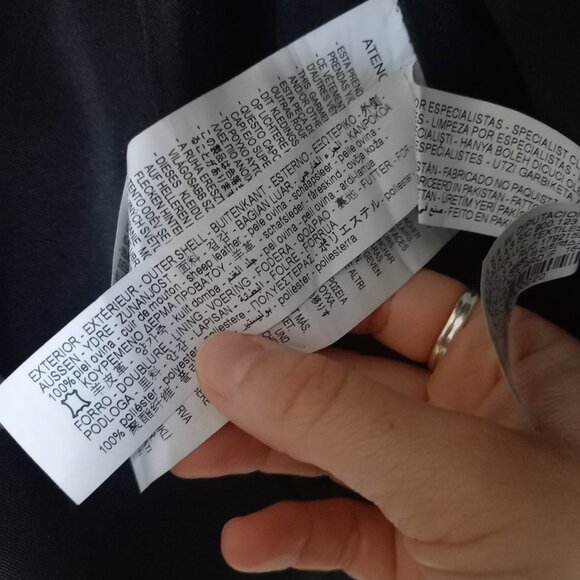 Genuine sheep leather biker jacket from Zara - Picture 5 of 7